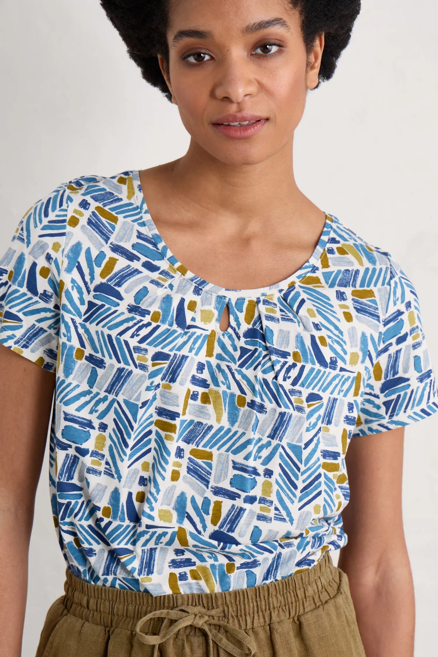 Seasalt Appletree T-Shirt - Hedging Marks Saltwater-- Plaid T-Shirt Polka Dot Checkered Seasalt Appletree T-Shirt - Hedging Marks Saltwater-- Plaid T-Shirt Polka Dot Checkered