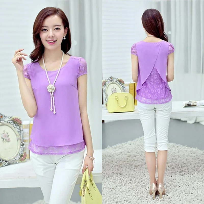 Short Sleeve Purple
