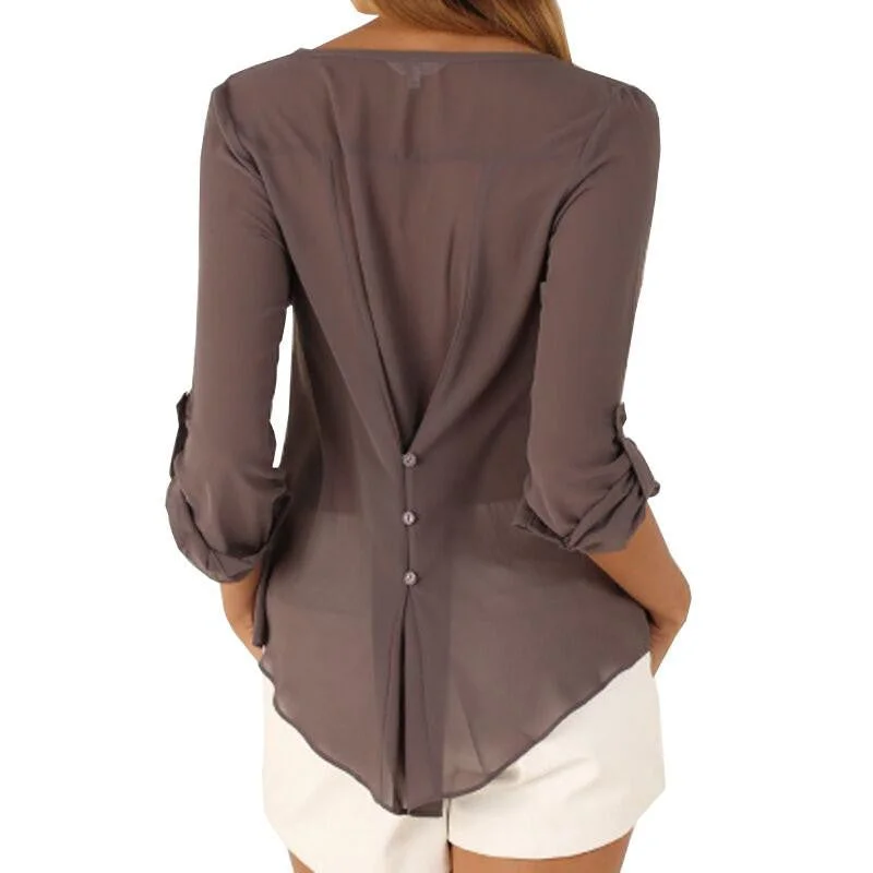 Women Casual Chiffon Blouses V Neck Long Sleeve Shirts Ladies Plus Size Tops 1WBL110-- Print Jacquard Patchwork Women Casual Chiffon Blouses V Neck Long Sleeve Shirts Ladies Plus Size Tops 1WBL110-- Print Jacquard Patchwork