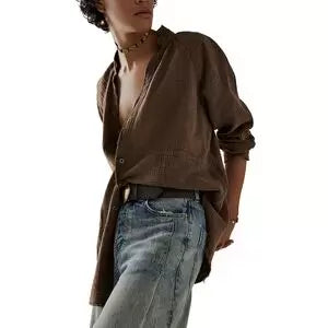 Free People Summer Daydream Button-Down Shirt-- Nylon Fabric Polyester Fabric Spandex Fabric Free People Summer Daydream Button-Down Shirt-- Nylon Fabric Polyester Fabric Spandex Fabric
