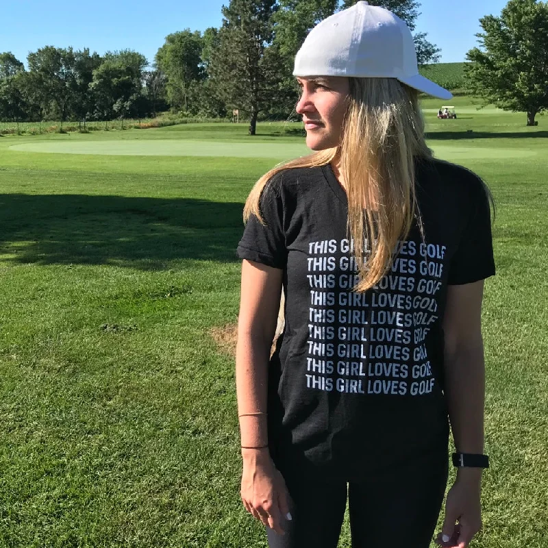 This Girl Loves Golf T-Shirt-- Boxy Fit Fitted Loose