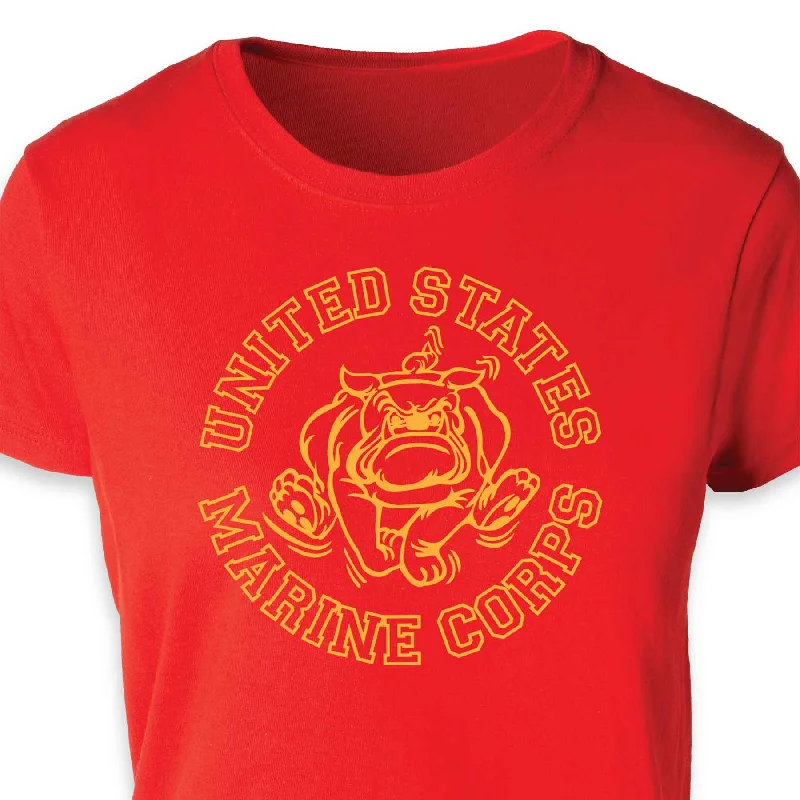 Women's Vintage Bulldog T-shirt-- Satin Fabric Silk Fabric Chiffon Fabric