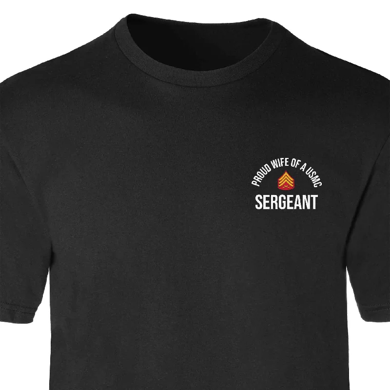 Wife of a Marine Choose Your Rank T-shirt-- Spandex Blend Rayon Blend Denim Blend