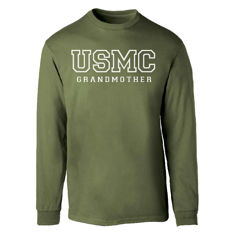 USMC Grandmother Long Sleeve Shirt-- Sequined Glittery Shiny