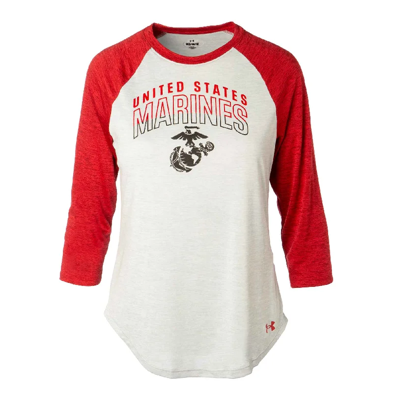 UA Women's Tech Baseball T-shirt-- Nylon Fabric Polyester Fabric Spandex Fabric