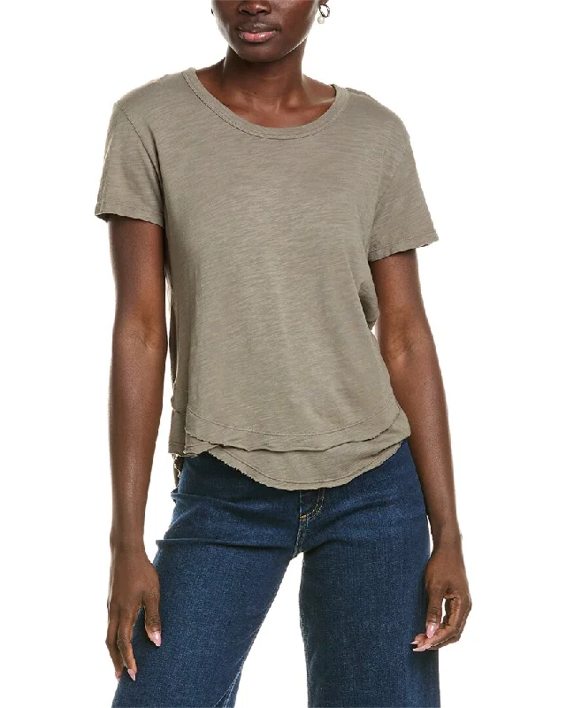 CHRLDR Ava Mock Layer T-Shirt-- Print Jacquard Patchwork