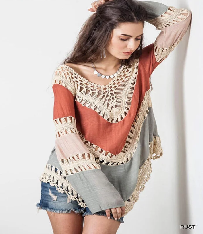 Boho V-Neck White Lace Crochet Women Cotton Blouses Plus Size Beach Lady Shirt Tunic Tops-- Print Jacquard Patchwork Boho V-Neck White Lace Crochet Women Cotton Blouses Plus Size Beach Lady Shirt Tunic Tops-- Print Jacquard Patchwork