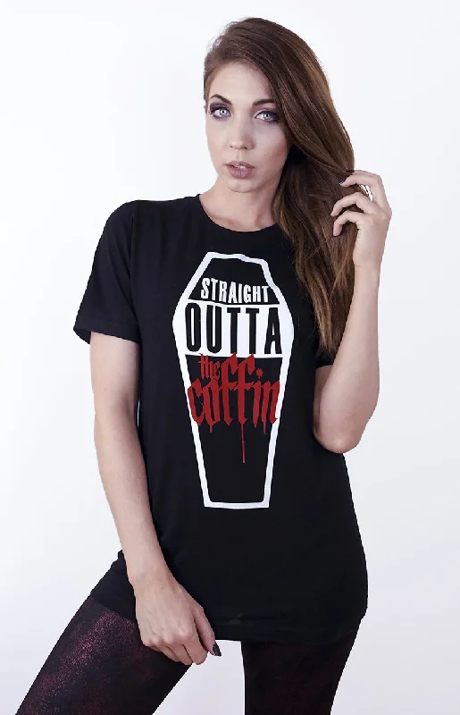 Straight Outta The Coffin Unisex T-Shirt-- Fitted T-Shirt Seamless Stretchy