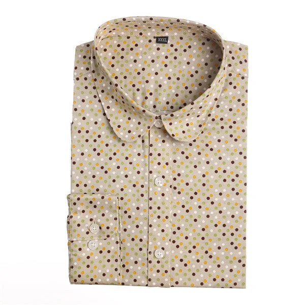 khaki dot blouse