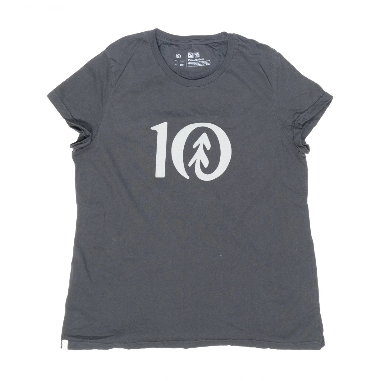 Tentree Ten T-Shirt Short Sleeve - Women's-- Ribbed T-Shirt High Neck Heavyweight