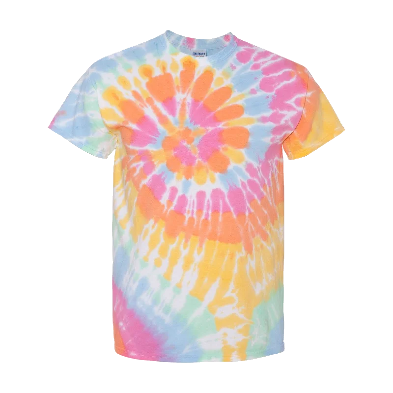 200MS Multi-Color Spiral Short Sleeve T-shirt-- Machine Wash Dry Clean Hand Wash