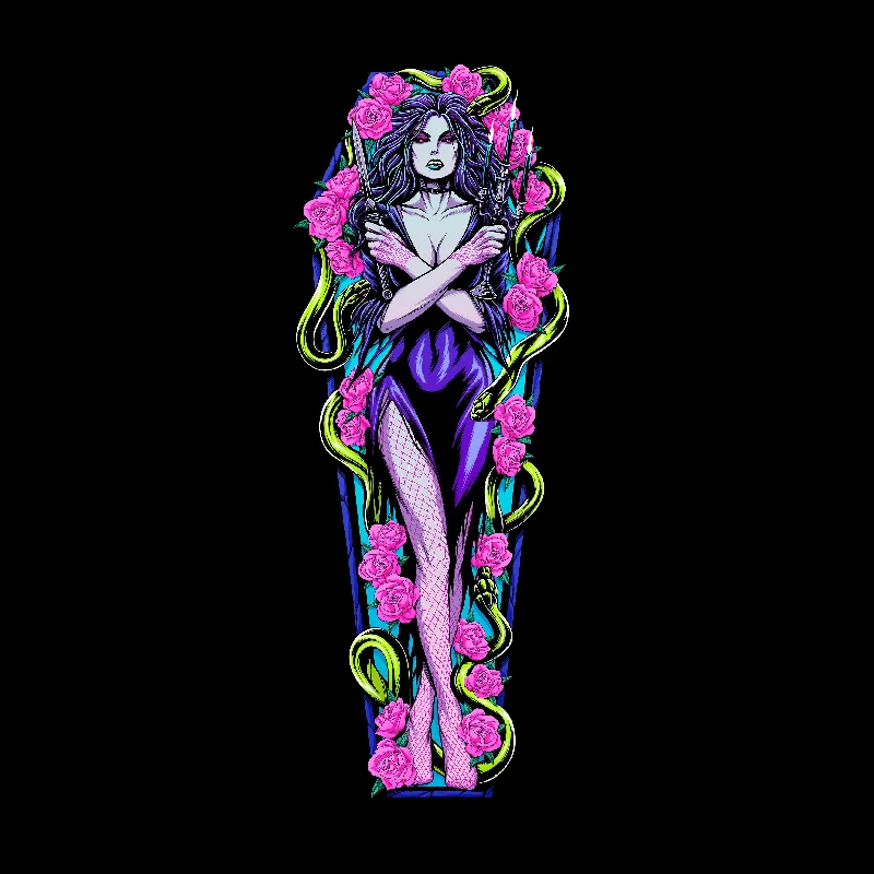 Garden of Lilith T-Shirt - GLOW/UV reactive-- Print Jacquard Patchwork