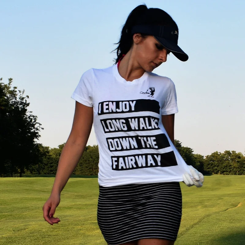 I Enjoy Long Walks Down The Fairway T-Shirt-- Seamless Knitted Crochet