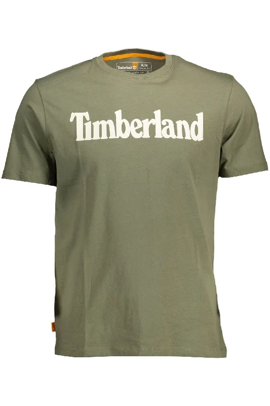 Green Cotton Men T-shirt-- Elegant Classic Vintage
