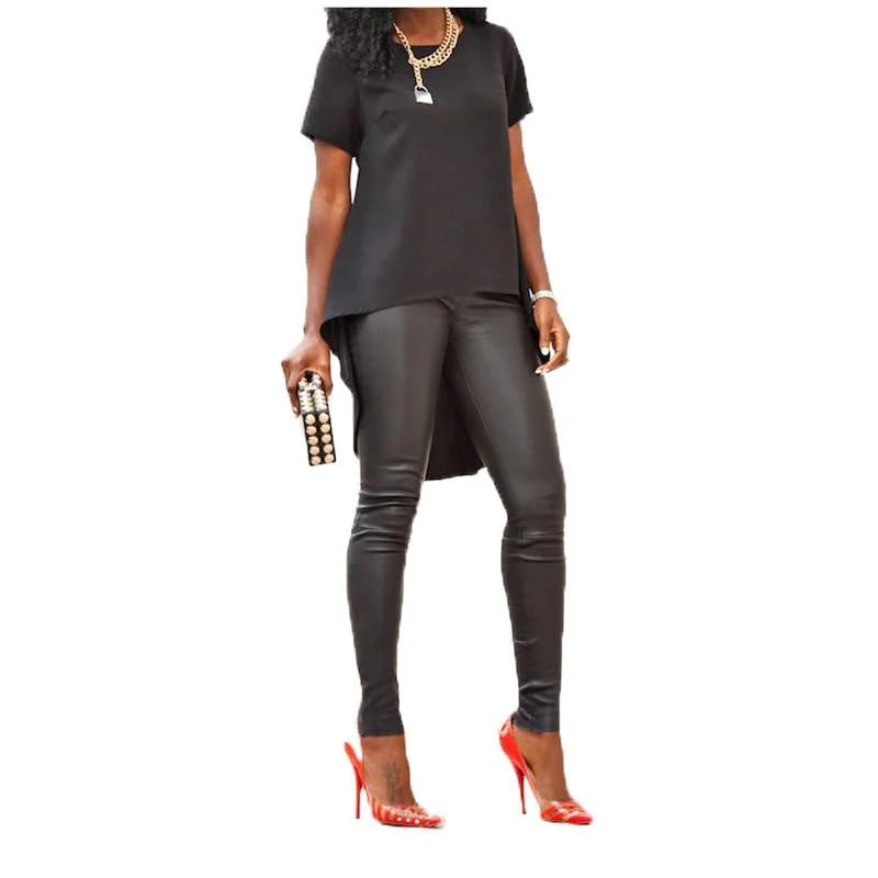 Women T-shirt Casual Irregular Hem Swallowtail Top Solid Chiffon Short Sleeve Casual Tee Tops Plus Size S-5XL-- Fashionable Trendy Casual Women T-shirt Casual Irregular Hem Swallowtail Top Solid Chiffon Short Sleeve Casual Tee Tops Plus Size S-5XL-- Fashionable Trendy Casual