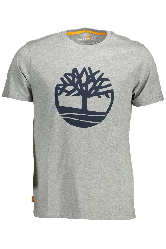 Gray Cotton Men T-shirt-- Modern Contemporary Chic