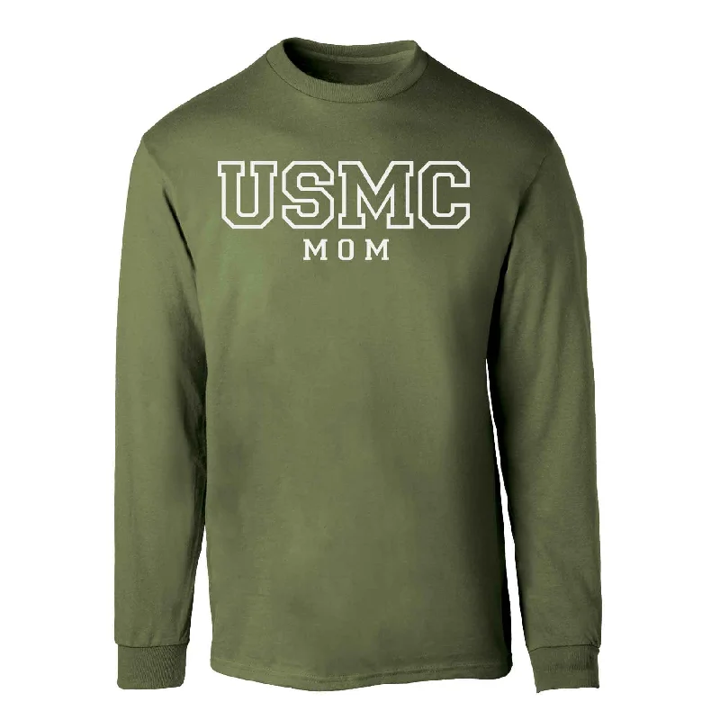 USMC Mom Long Sleeve Shirt-- Ribbed Striped Patterned