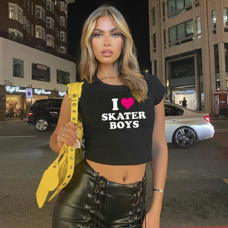 Women Simple Letter Printing Slim Short-Sleeved T-Shirt-- Collared Crew Neck Turtle Neck Women Simple Letter Printing Slim Short-Sleeved T-Shirt-- Collared Crew Neck Turtle Neck