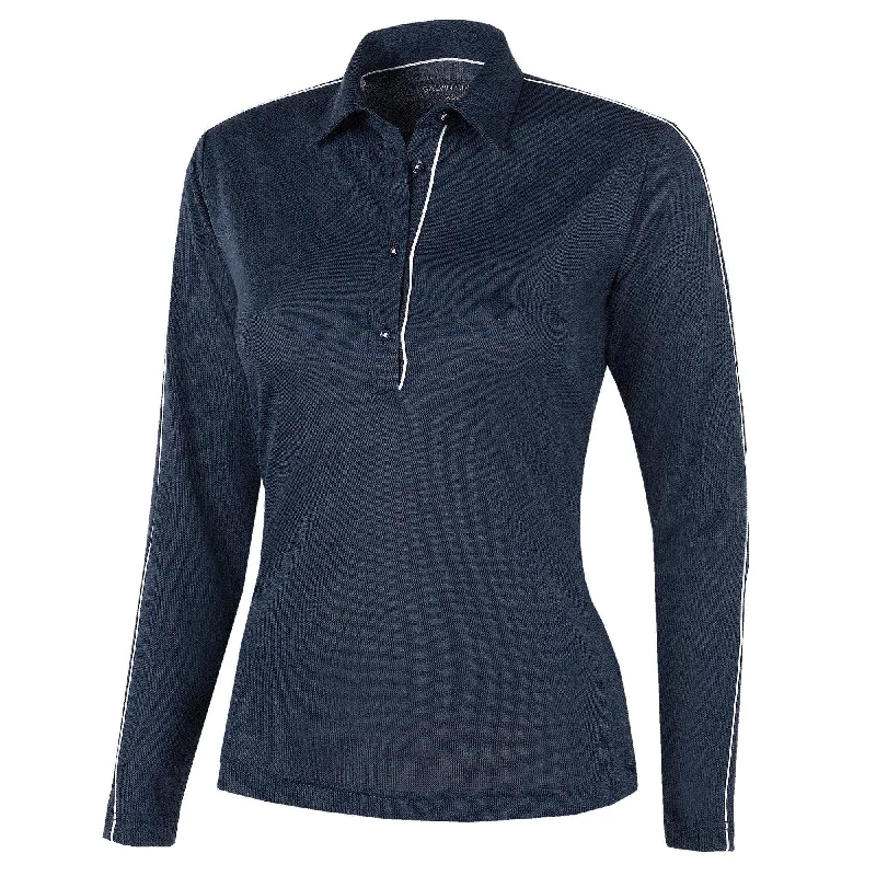 Monica - Breathable long sleeve shirt-- Striped Floral Plaid