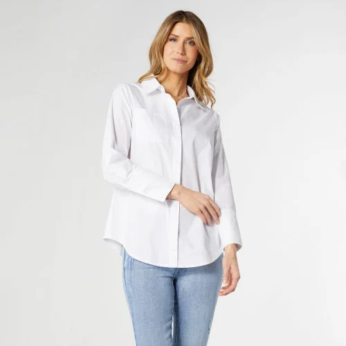 Meredith Boyfriend Shirt-- Lace Blend Ribbed Blend Corduroy Blend