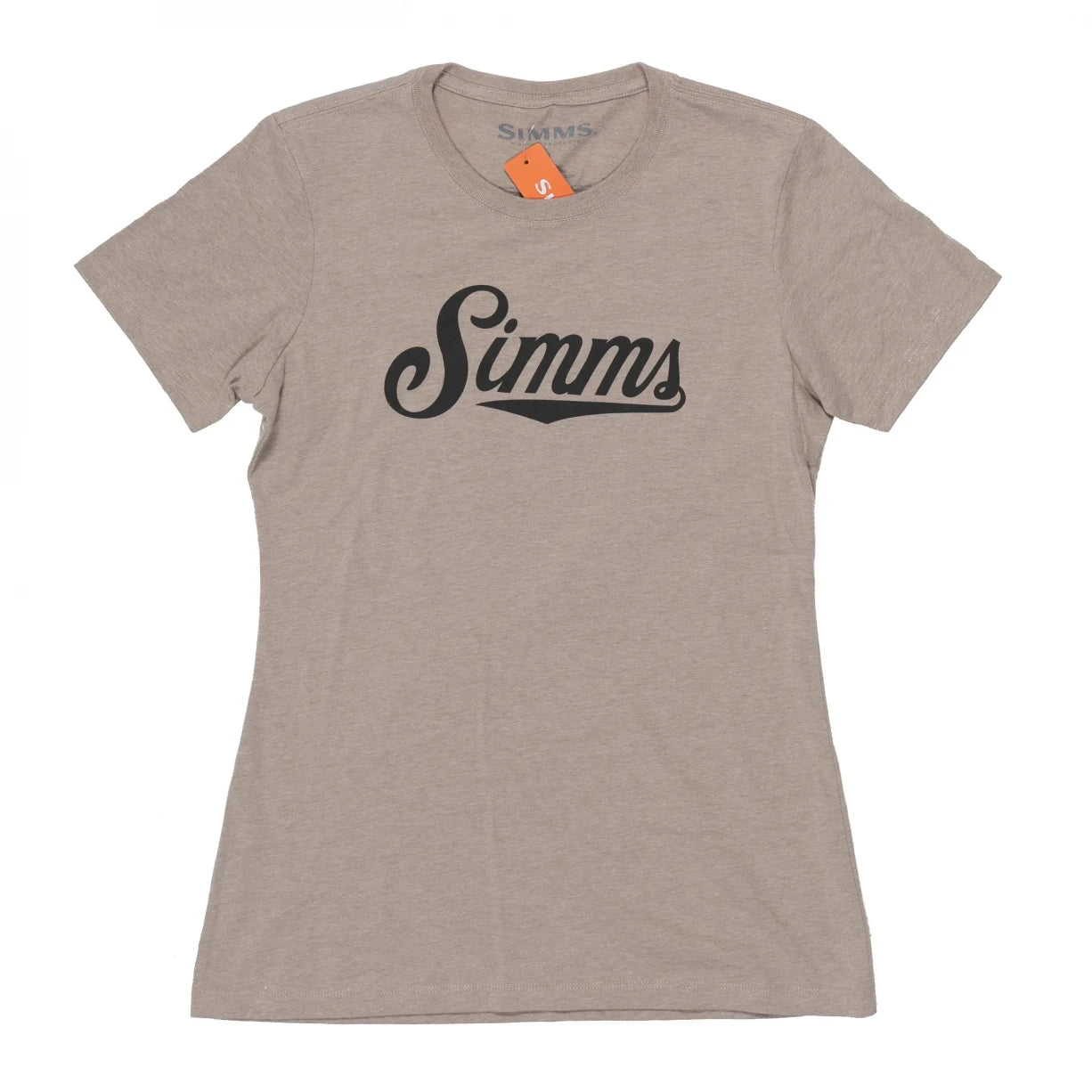 Simms Crew Logo T-Shirt-- Cashmere Blend Cotton Blend Poly Blend