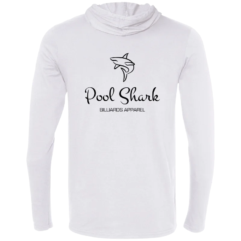 "Pool Shark" Anvil LS T-Shirt Hoodie-- Satin Blend Silk Blend Wool Blend