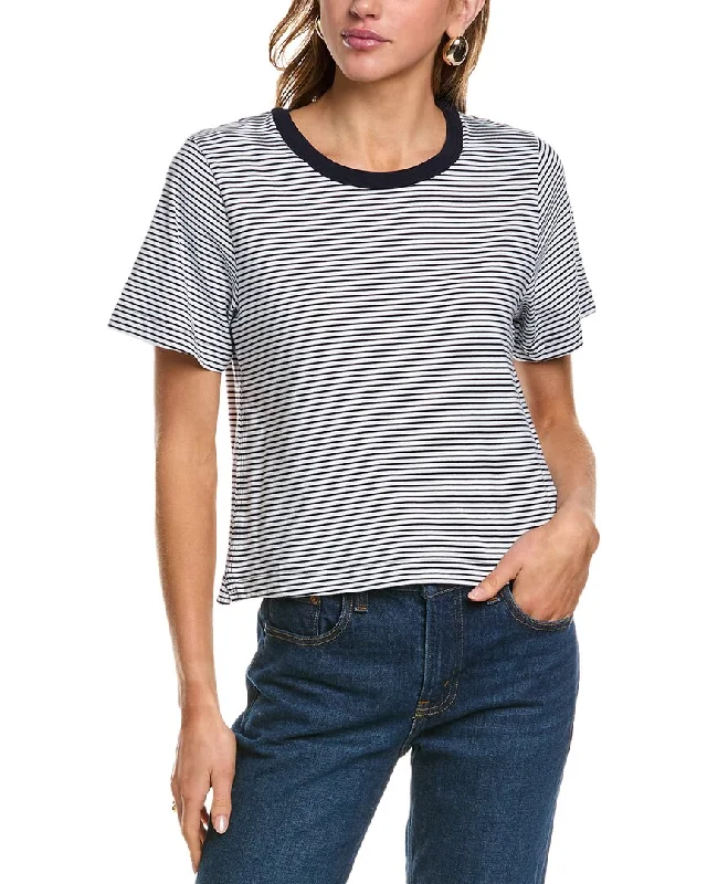 A.L.C. Julia T-Shirt-- Striped Floral Plaid