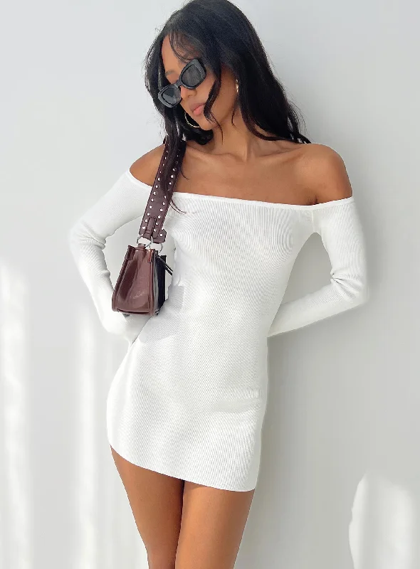Parisa Long Sleeve Mini Dress White Tunics Versatile stylish