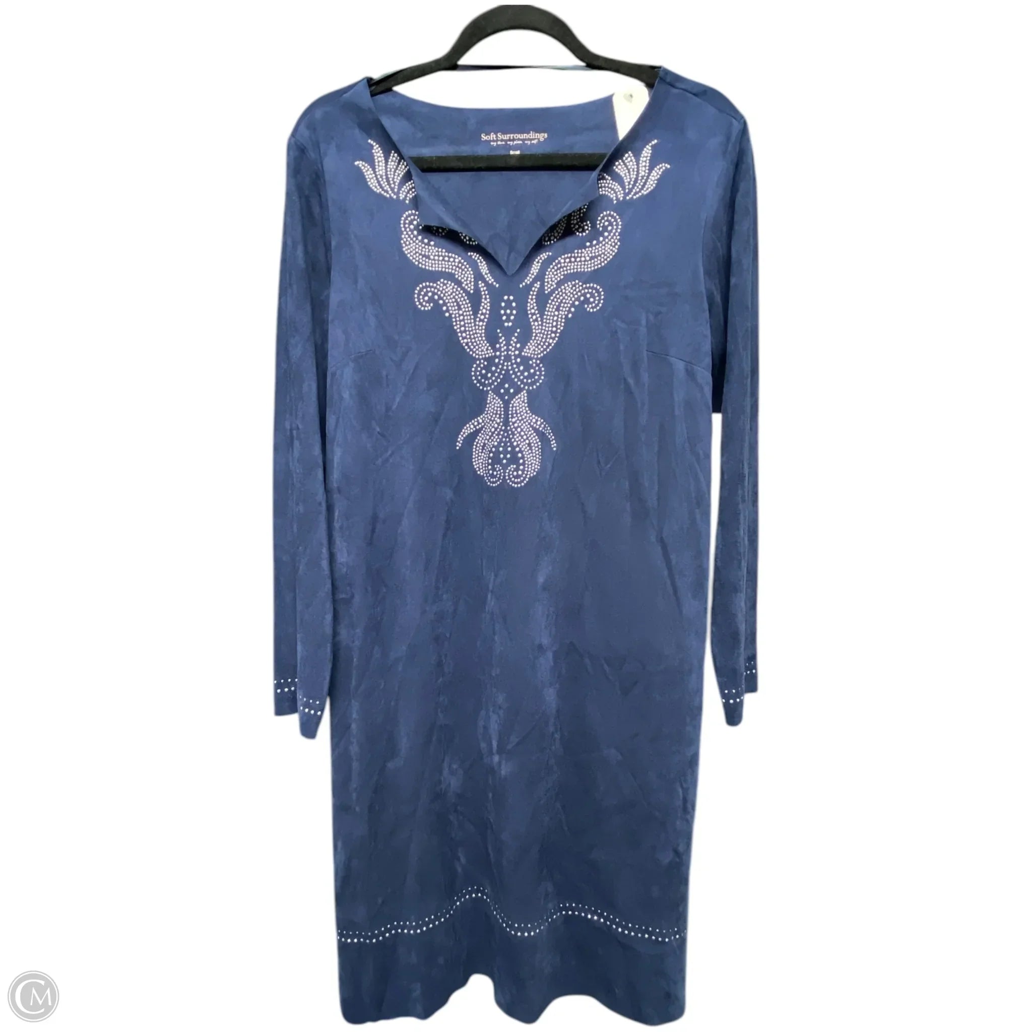 Dress Casual Short By Soft Surroundings In Blue, Size: S Tunics Floral girly
