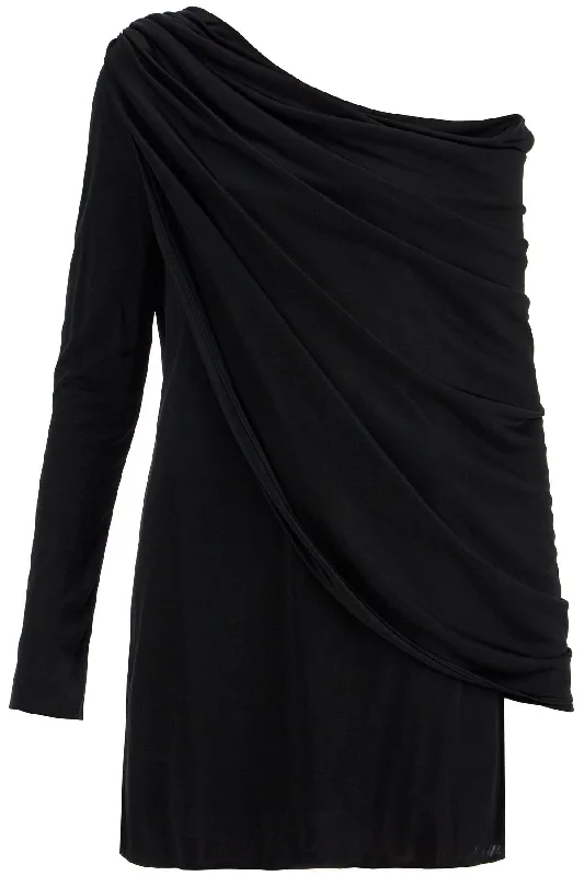 Giuseppe Di Morabito Women's Gathered Jersey Mini Dress In Off-the-shoulder Chic Trendy