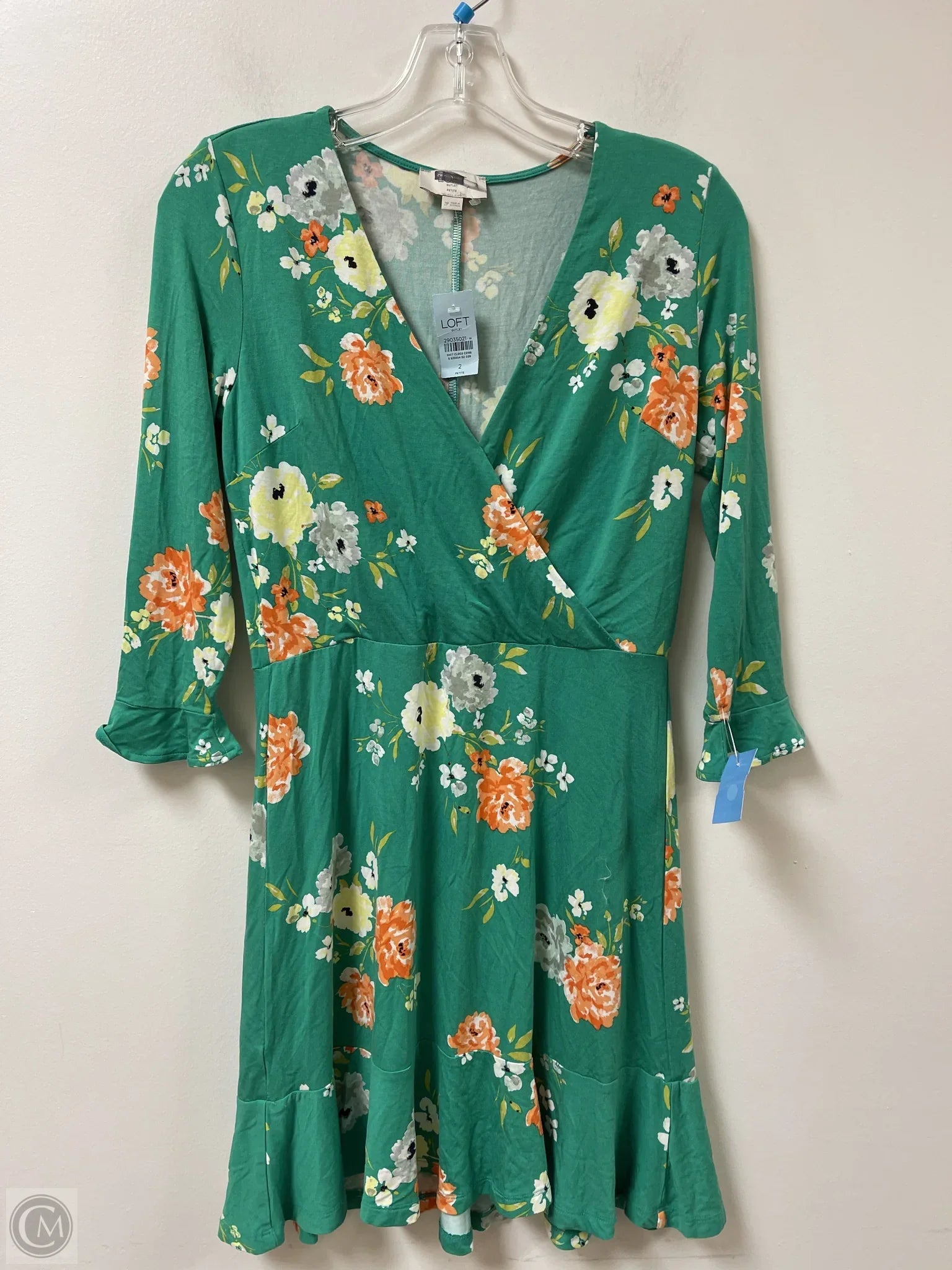 Dress Casual Short By Loft In Green, Size: Xsp Tunics Summer linen
