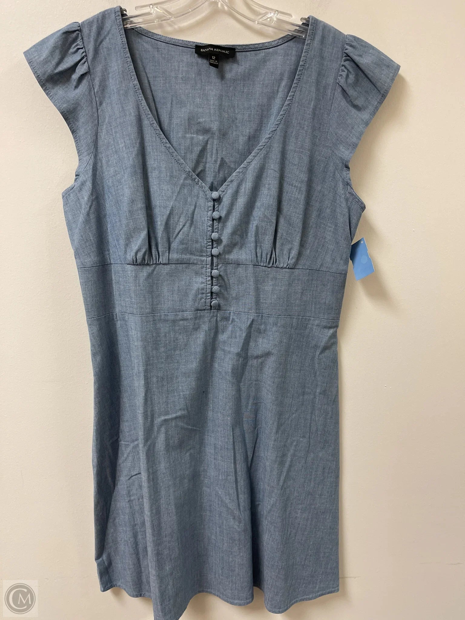 Dress Casual Midi By Banana Republic In Blue Denim, Size: L Bodycon Club Sequined