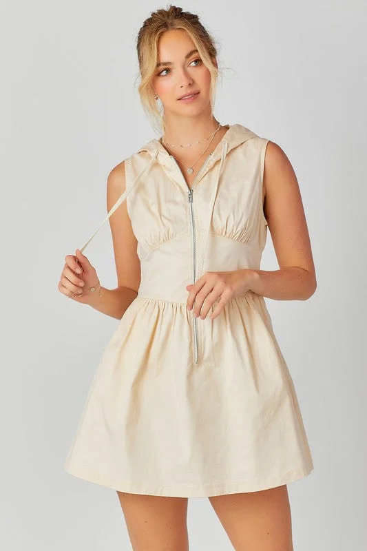 Hooded Mini Dress Chic Bohemian Mini Dress