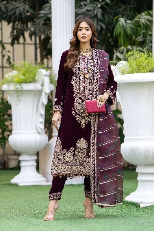 Velvet Artistry Ready to Wear Women Dress by ARWAH VAR5 Tunics Office stylish