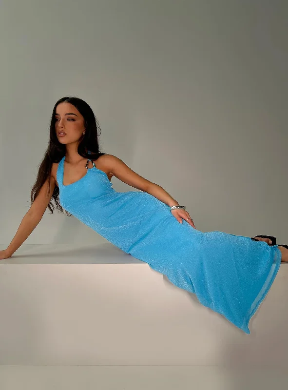 Merielle Maxi Dress Blue Shift Classic Vintage