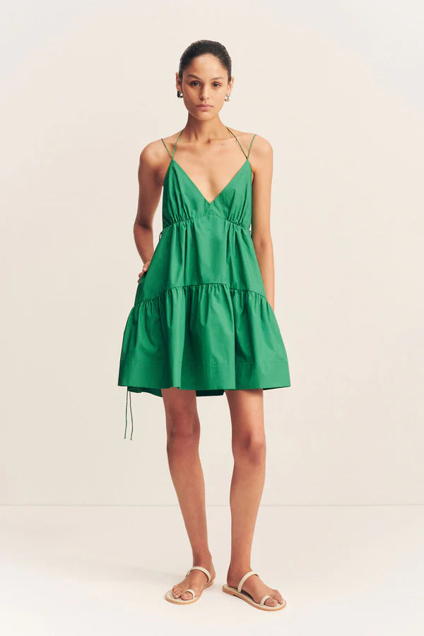 Maiori tiered mini dress Modern Satin Mini Dress