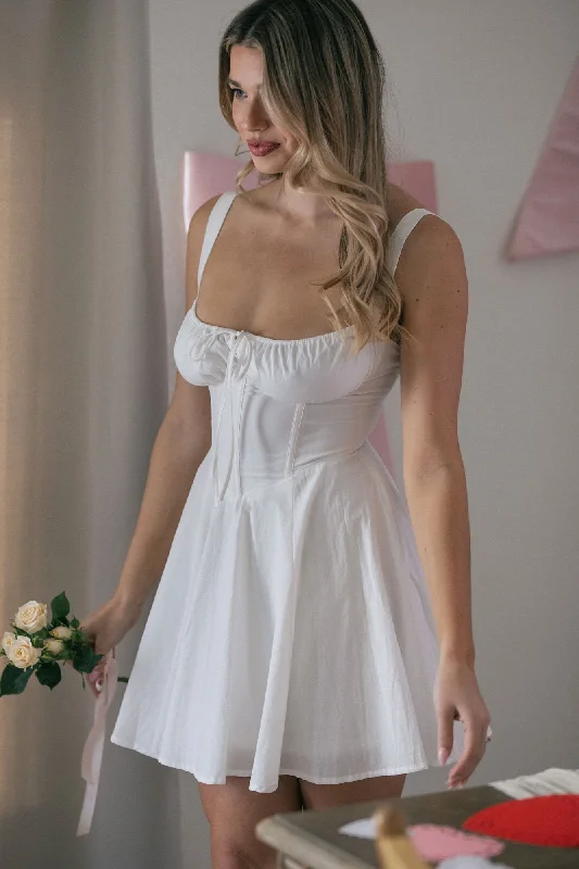 Keira Bustier Mini Dress Fashionable Mini Dress with Frills