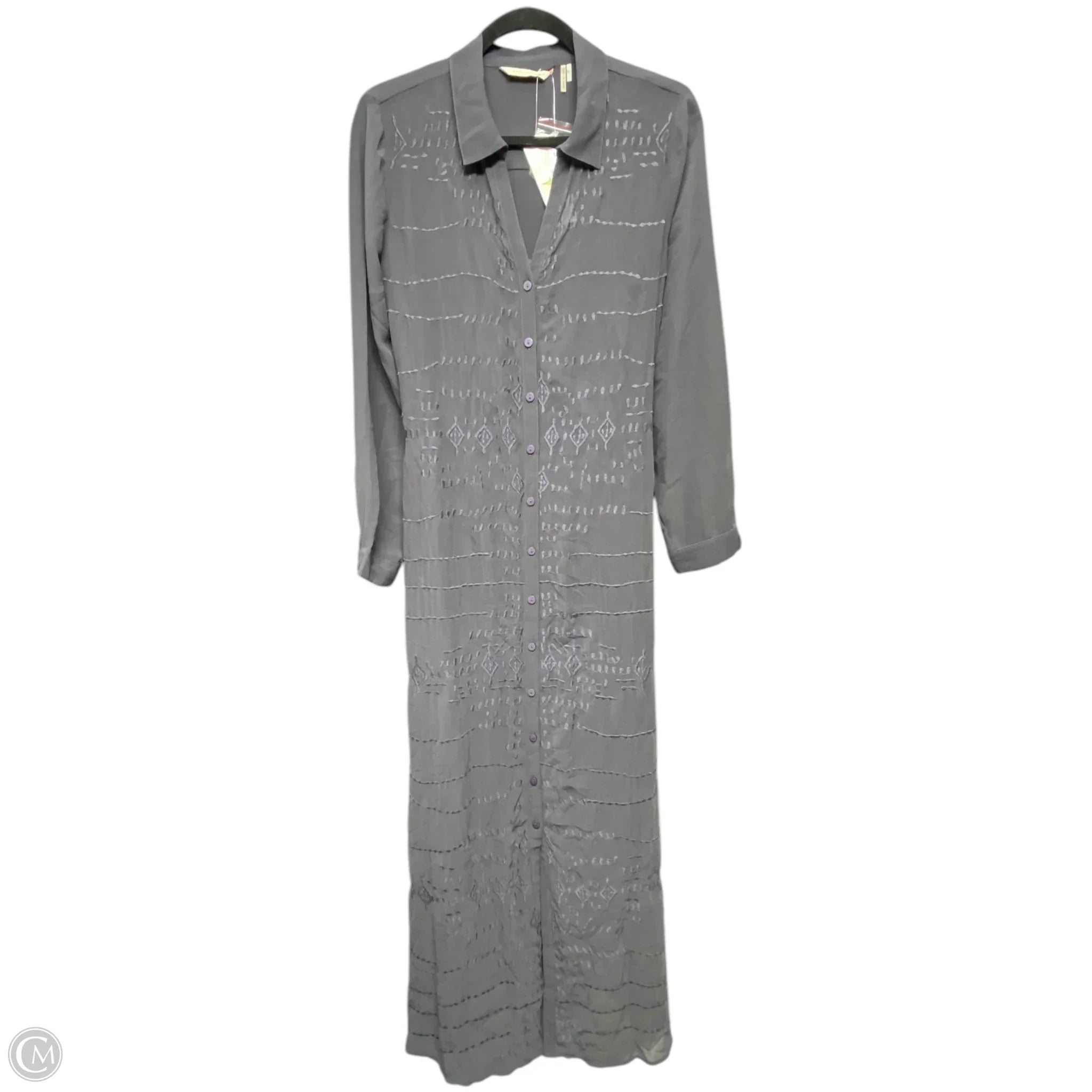 Dress Casual Maxi By Soft Surroundings In Grey, Size: S Tunics stripes playful