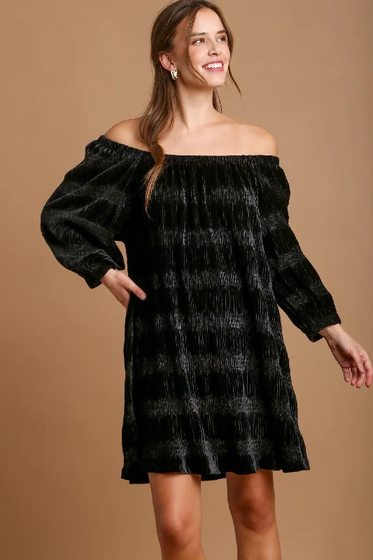 Blue Zone Planet | Umgee Off-Shoulder Balloon Sleeve Velvet Mini Dress Trendy Mesh Mini Dress Blue Zone Planet | Umgee Off-Shoulder Balloon Sleeve Velvet Mini Dress Trendy Mesh Mini Dress