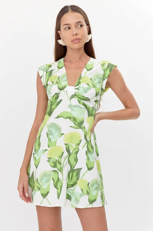 Twist Front Eloise Mini Dress Casual Mini Dress with Pockets