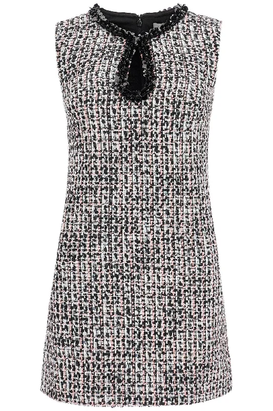 Self Portrait Tweed Bouclã© Mini Dress With Tunics Prom sequined