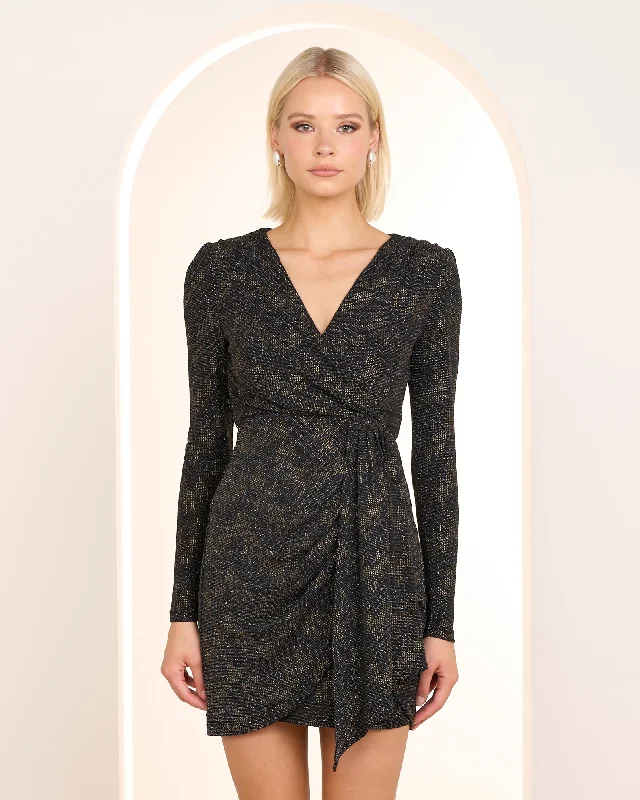 Xander Long Sleeve Mini Dress Classic Casual Mini Dress