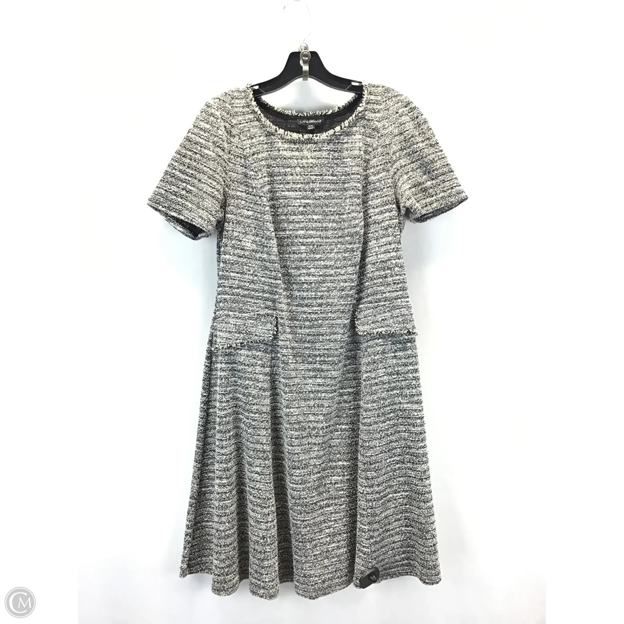 Dress Work By Lane Bryant In Black & White, Size: 14 Tunics Satin smooth