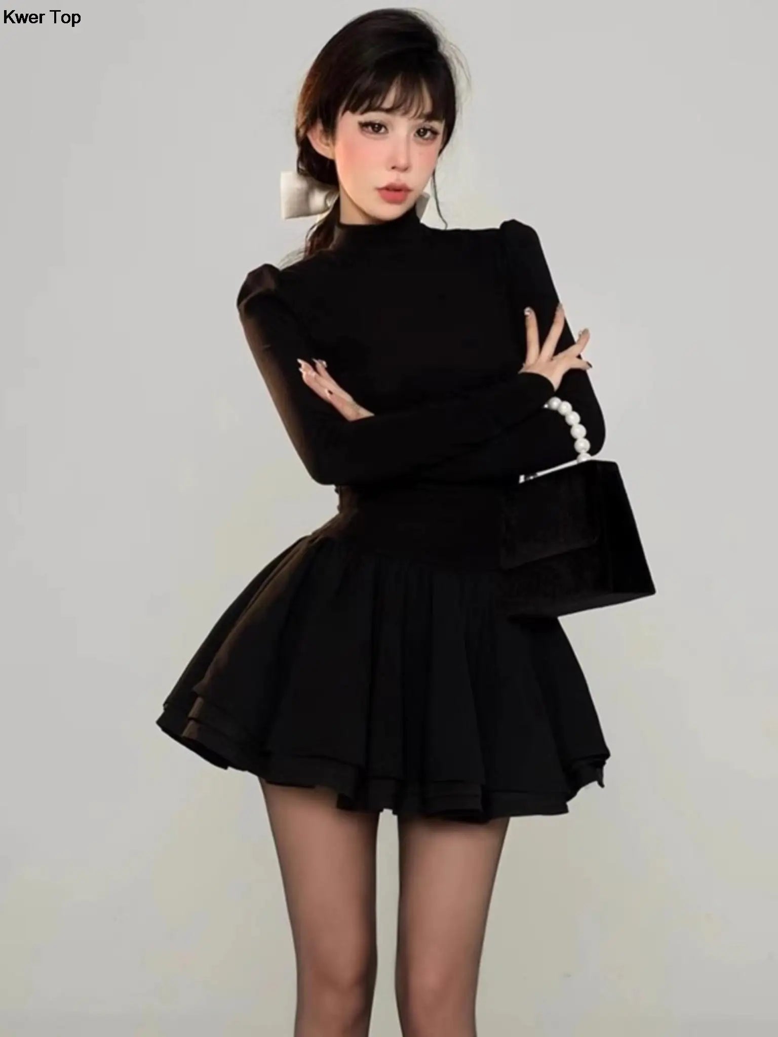 Bonnyshow Elegant Bodycon Black Y2k Mini Dress Autumn Winter Fashion Knitted Birthday Party Vestidos Kawaii Ruffles Clothes Stylish Short-Sleeve Mini Dress Bonnyshow Elegant Bodycon Black Y2k Mini Dress Autumn Winter Fashion Knitted Birthday Party Vestidos Kawaii Ruffles Clothes Stylish Short-Sleeve Mini Dress