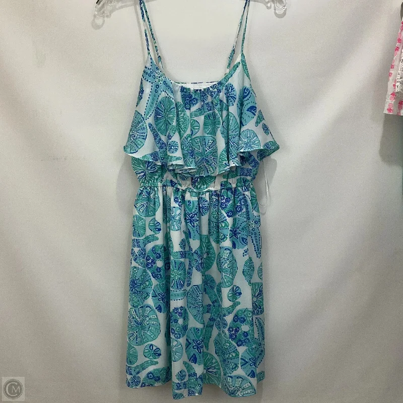 Dress Designer By Lilly Pulitzer In Blue & White, Size: S Shift Classic Vintage