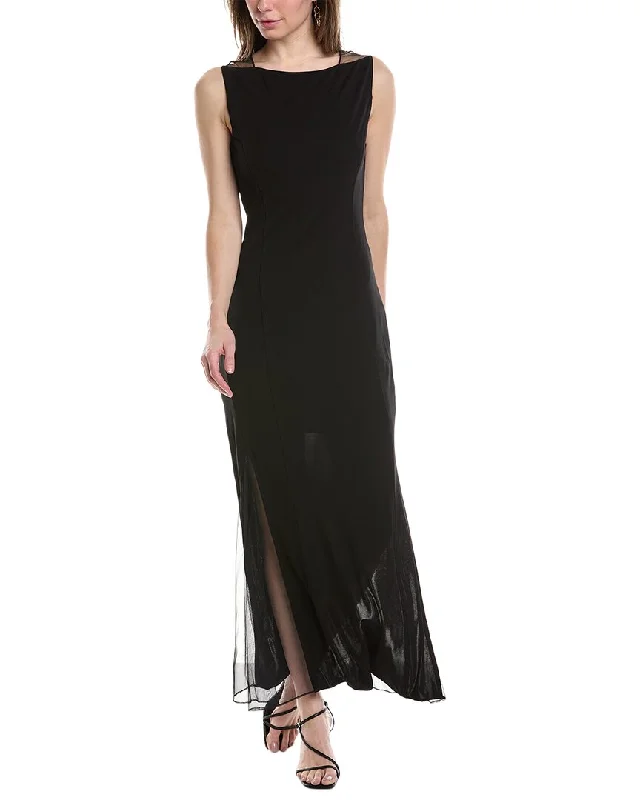 Helmut Lang Sheer Insert Midi Dress Tunics Short Trendy