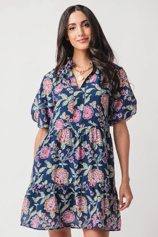 THML Zoey Splitneck Tiered Dress Tunics Essential wardrobe