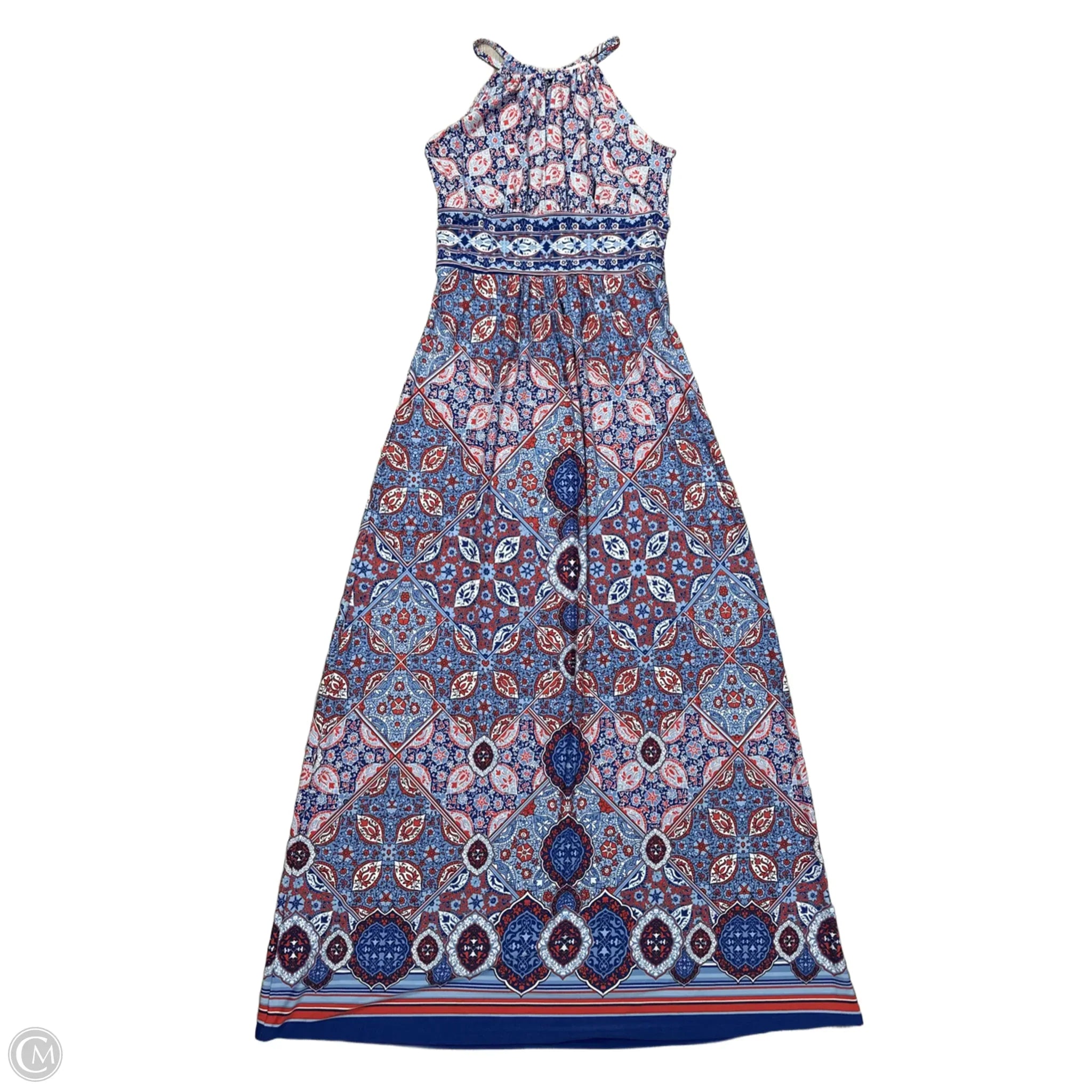 Dress Casual Maxi By London Times In Paisley Print, Size: S Tunics Wedding white