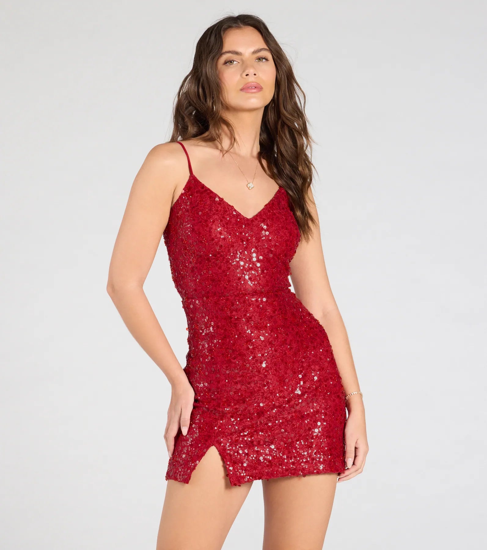 Becky Open Back Sequin Lace Mini Dress Trendy Tulle Mini Dress