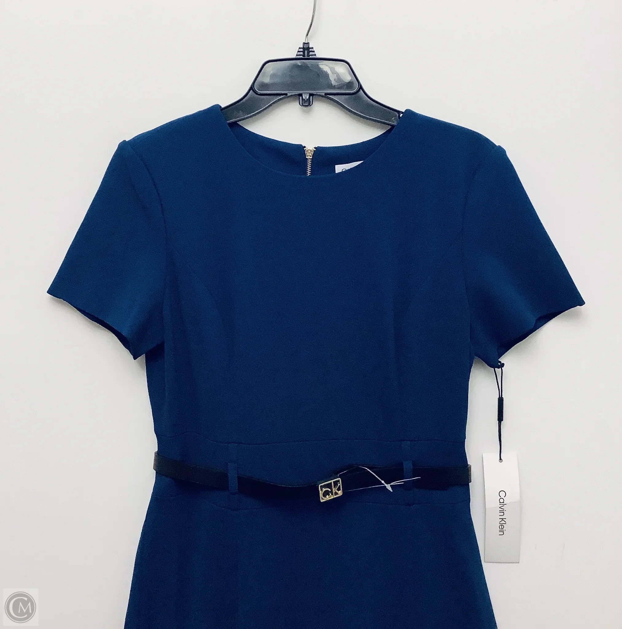 Dress Casual Maxi By Calvin Klein In Blue, Size: S Tunics Wedding white